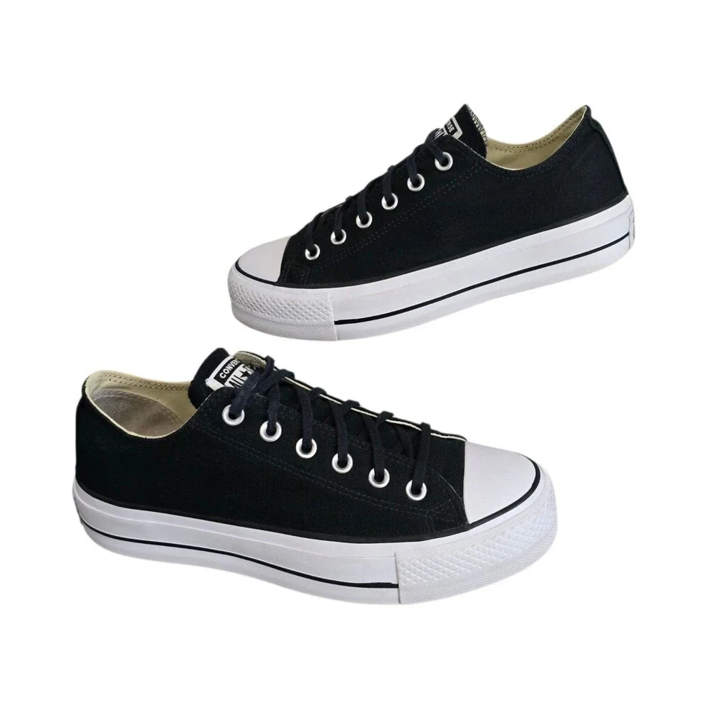 Converse Chuck Taylor All Star Lift Platform Sneakers Womens Size 9 Black Shoes